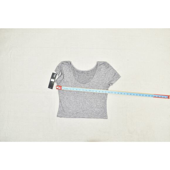 NEW Certoc Scoop Back Tee Size M Dark Haze Gray Short Sleeve Top Iowa Hawkeye - Picture 5 of 8